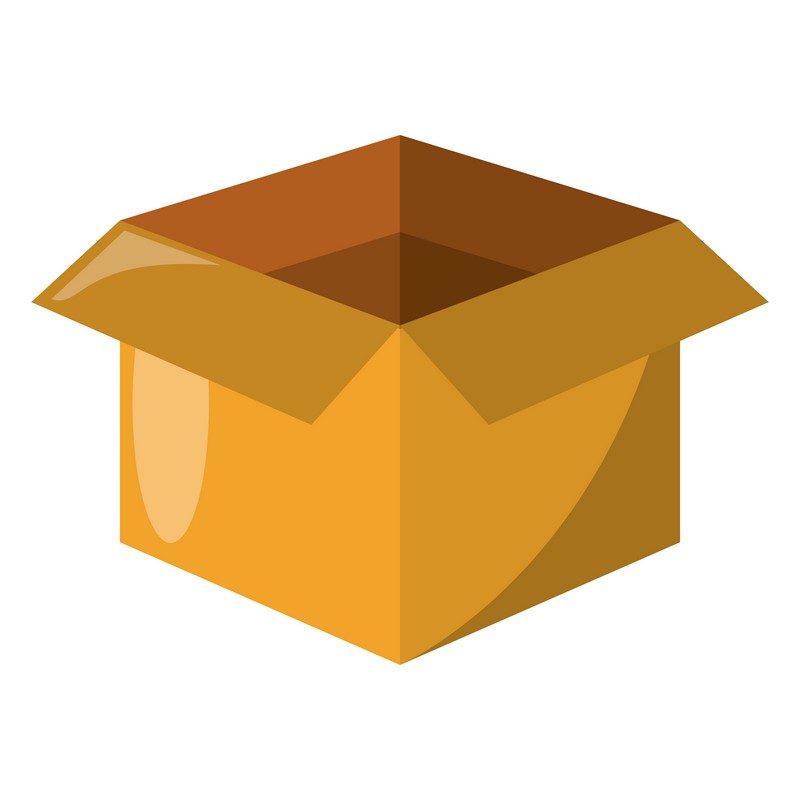 Cardboard box open delivery symbol isolated illustration editable image